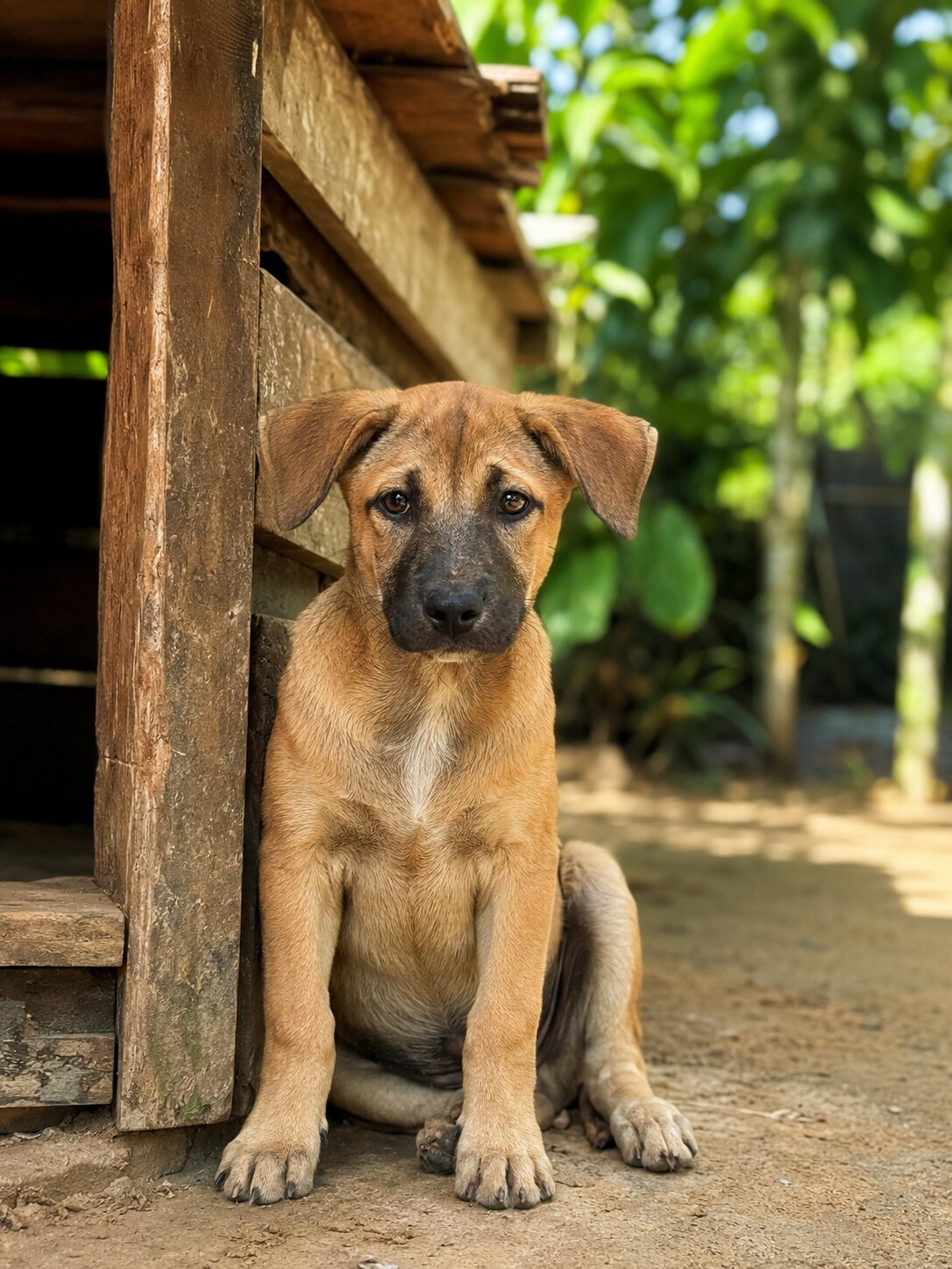 A rescued puppy being cared for at PASS